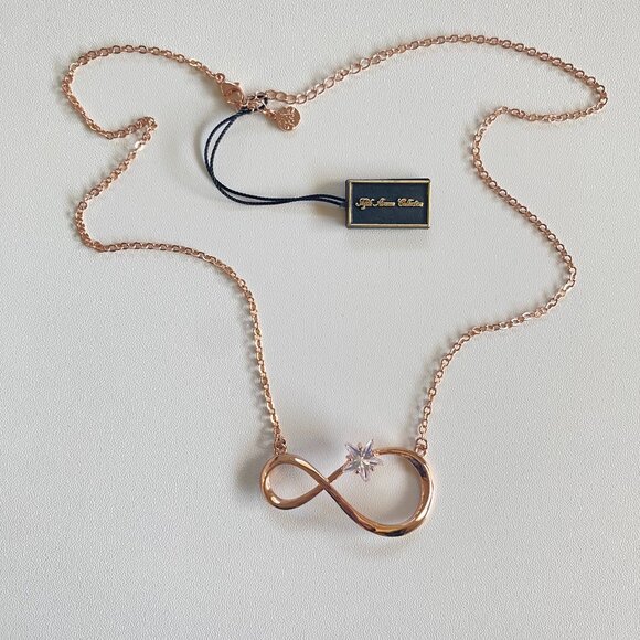 FAC Cubic Zirconia Star Infinity Rose Gold tone Necklace - Picture 2 of 7